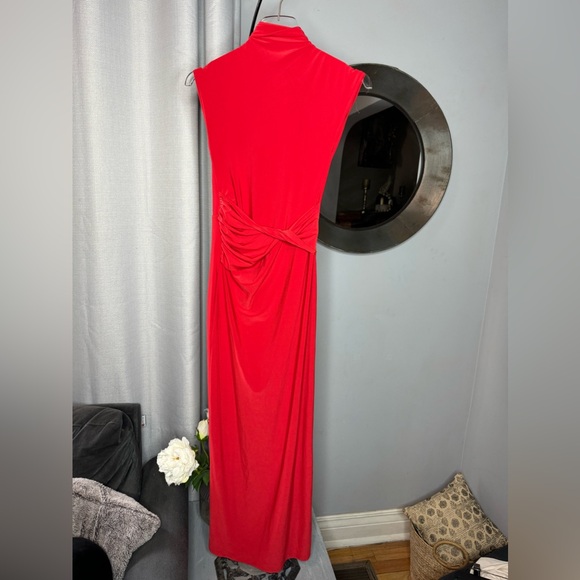 NWT Zara Woman Red Fluid Back Knot Dress Size L Large - Picture 6 of 10